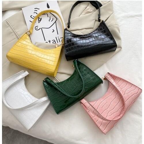 2021 Fashion Exquisite Shopping Retro Casual Totes Shoulder Bags Female Solid Color Chain Handbag for Women