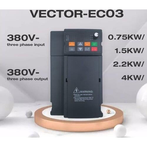 VFD 380V 1.5kW/2.2KW/4KW Variable Frequency Drive 3-Phase Speed Controller Inverter Motor Angisy EC03