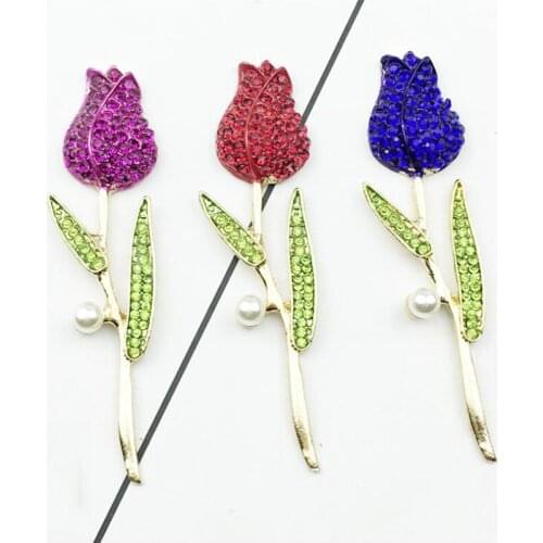 50pcs Rose Flower Crystal Rhinestone strass Jewelry Flatback Garment Ornament Brooch Buckle Hairstyle Hairpin Hair Clip Decor