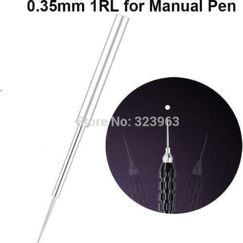500pcs 0.35mm Tattoo Needles 1RL Lamina Tebori Microblading Needles for Seri-permanent Makeup Embroidered Eyebrow Manual Pen