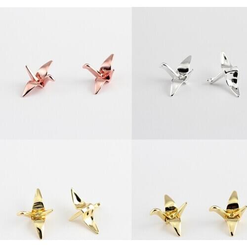 5pcs Wholesale Perforated prayer papercranes pendants,Handwork diy Charms Earring jewelry Fashion New and Popular in 2020