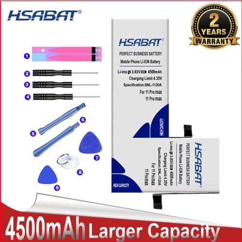 HSABAT 0 Cycle 3600~4500mAh Battery for iphone 11 / 11 Pro / 11 Pro Max High Quality Mobile Phone Replacement Accumulator