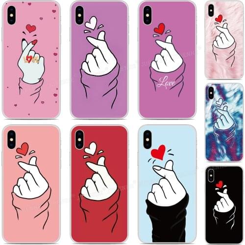 Finger Love Heart Cover For Wiko Y81 Y51 Y62 Y61 Y50 Y60 Y80 Sunny 5 View 5 Plus 3 4 Lite 2 Go Power U20 U10 Phone Case