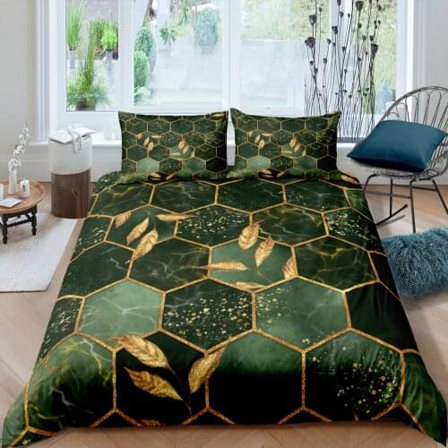 Home Textiles Luxury 3D Geometry Print Duvet Cover Set 2/3 Pcs Pillowcase Kids Bedding Set AU/EU/UK/US Queen and King Size