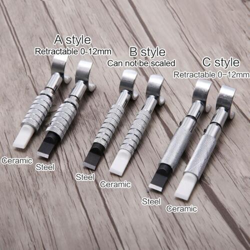 Extendable Leather Manual Carving Knife,cutter Head Rotation 9mm Ceramic Steel Sculpture Enchase Printing DIY Cowhide Tool