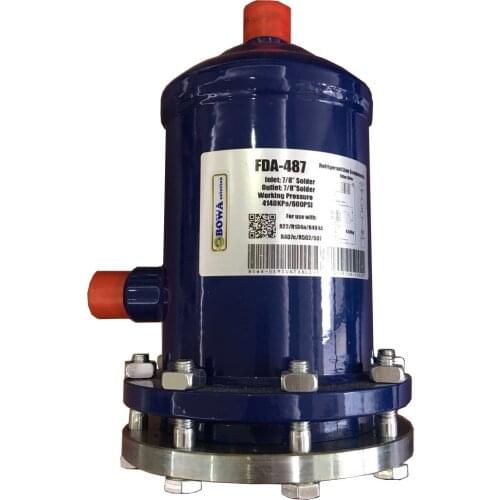 Filter drier with replaceable solid core keeps the system is safer from harmful chemical reactions and from abrasive impurities