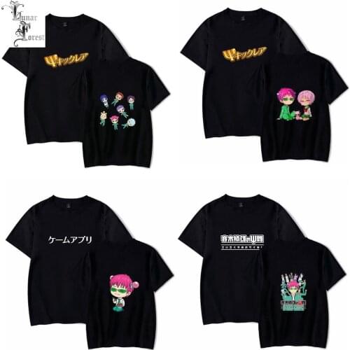 Saiki Kusuo no Sai-nan Printing T-shirt Summer Fashion Round Neck Short Sleeve Popular Japanese Anime Streetwear Plus Size