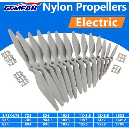 Gemfan Apc Nylon Propeller 8X4/8X6/9X4.5/9X6/10x5/10X6/10x7/11x5.5/12x6/13x6.5/14x7/15X8/16X8/17X10Props For RC Model Airplane