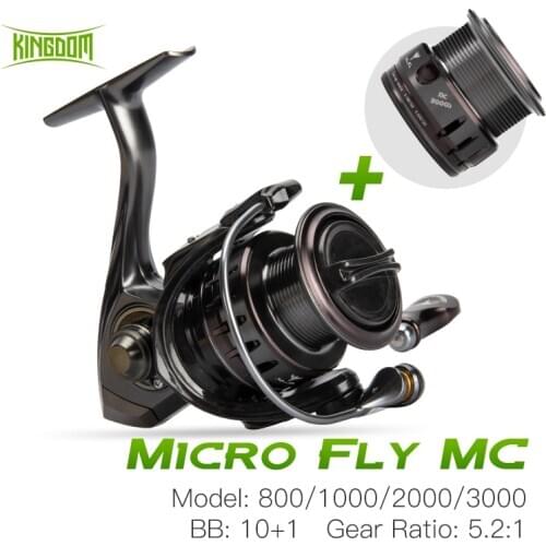 Kingdom Carbon Fiber Spinning Fishing Reel 800/1000/2000/3000 Series 5.21 10+1BB Max Drag 8KG Ultralight Saltwater Fishing Reel