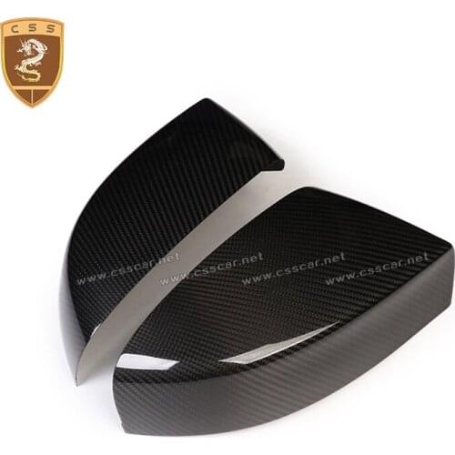 Real Carbon Fiber Rear Mirror Cover Caps for 16-18 Maserati Quattroporte Ghibli replacement style black rearview mirror shell