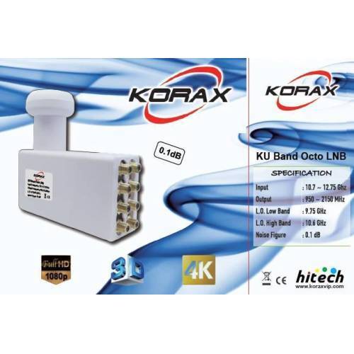 KORAX HİTECH Ku Band Octo LNB (Octo LNB) 0.1dB - 100% Original - Free Shipping