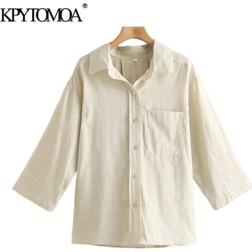 KPYTOMOA Linen Blouses