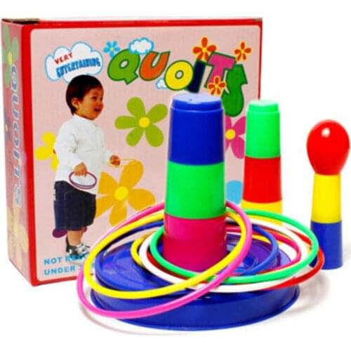 Colorful Children Ring Toss Cast Throw Circle Set Toy Jumping Ring Joy Ferrule Throwing Game Parent-child Interaction