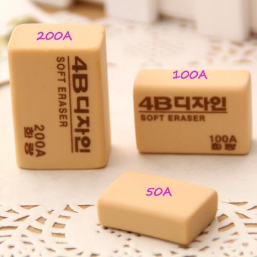 Korean 4B Eraser 4B Pencil Eraser 50A100A 200A Art Sketch Painting Dedicated Student Stationery Eraser 10pcs/lot