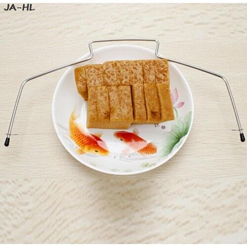 Hot! DIY Stainless Steel Cake Tools Double Line Adjustable Baking Tools Cake Bread Slicer Cutter Strings Knife Soap Knife New