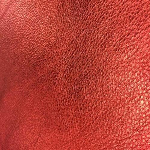 Metallic Red Cow Skin Leather Material Lichee pattern for Furniture /Shoes/Sofa,Free Shipping
