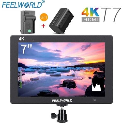 Feelworld T7 7" IPS 1920x1200 HDMI On Camera Field Monitor Support 4K Input Output Video Monitor with NP750 Battery + Charger