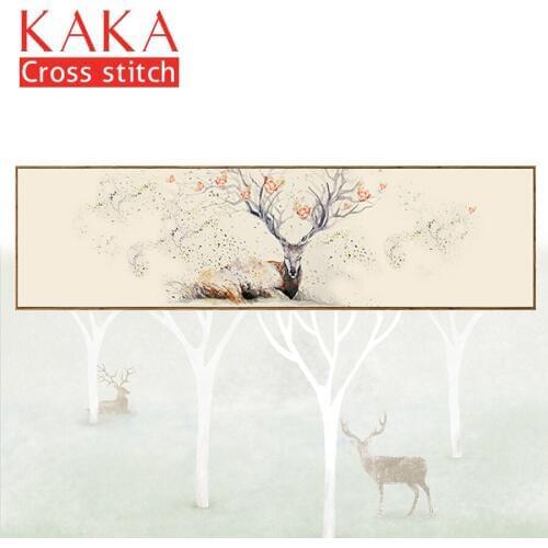 KAKA Cross stitch kits,Embroidery needlework sets with printed pattern,11CT-5D canvas for Home Decor Painting,animals CKA0049