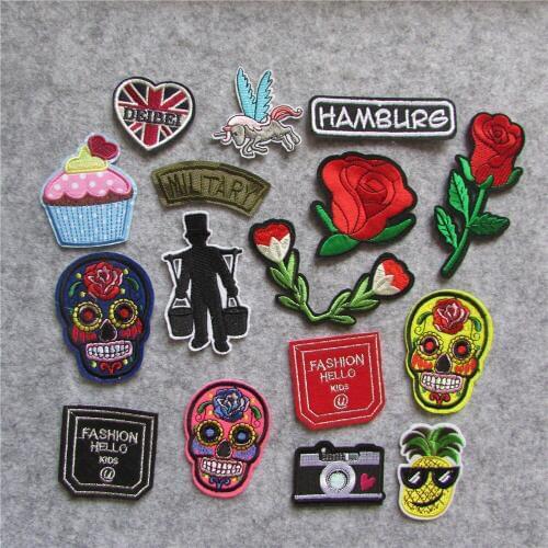 Brand new new arrive patches hot melt adhesive applique embroidery patches stripes DIY clothing accessory patch C5562-C5583