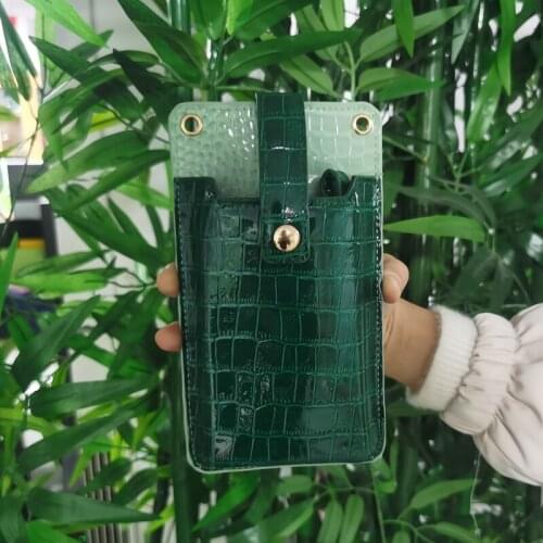 New Arrival Crocodile Cross Body Mobile Phone Bag Pouch Purse Hit Color Women Good Quality Handbags Shoulder Bag