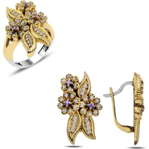 Silver 925 Sterling Zircon Cubic Zirconia Authentic Set