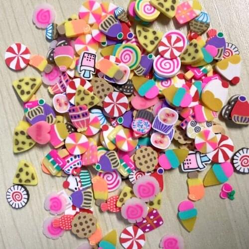 50g Mixed Cake Candy Polymer Hot Clay Slices Sprinkles DIY Resin Shaker Jewelry Stuff Slime Filling Phone Nail Art Decorations