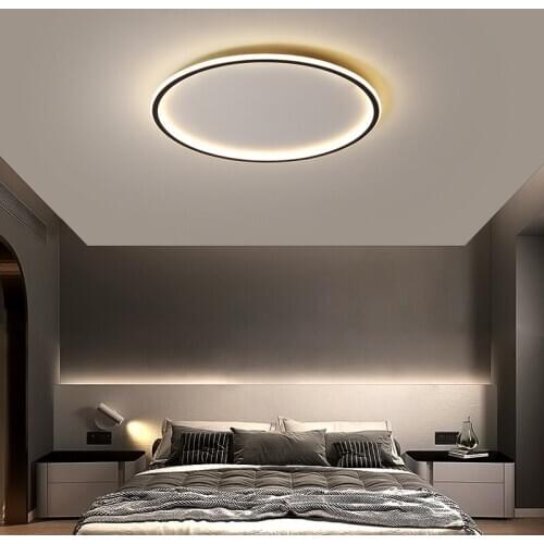 Modern Ultra-thin led ceiling lights for living room bedroom study room corridor ceiling lamp white or black painted WJ52603
