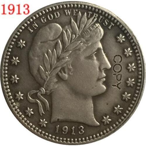 USA 1913 P,D,S BARBER OR LIBERTY HEAD QUARTER DOLLARS COPY COINS