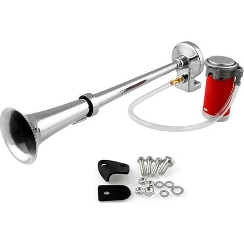 24V Loud Car Air Horn Universal 150DB Single Train Trumpet Compressor Super Loud for Truck Lorry Boat Motorcycle Claxon Horns12V