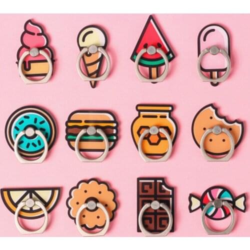 Cartoon Universal Socket Mobile phone Finger Rings holder for all phone Expanding phone Stand Finger car phone Holder