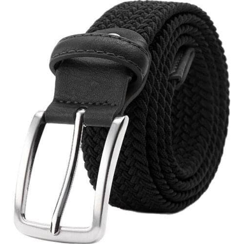 Wj21322 160 CM 130cm New young man women girls rubber polyester stretch golf elastic canvas belt