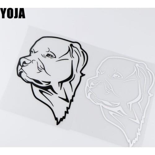 YOJA 13X18.1CM Rottweiler On Board Warning Window Decoration Car Sticker Decals ZT4-0129