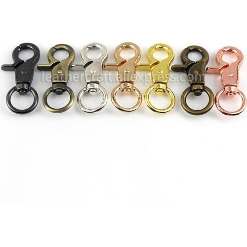 1x Solid Metal Snap Hook Trigger Lobster Clasps Clips Spring Gate Leather Craft Pet Leash Bag Strap Belt Webbing Keychain Hooks