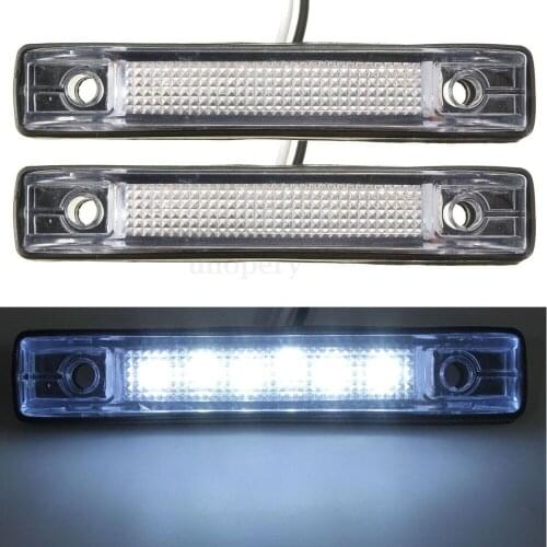 10PCS 6 SMD LED Auto Car Bus Truck Lorry Side Marker Led Trailer Light Rear Side Lamp White 12V 24V