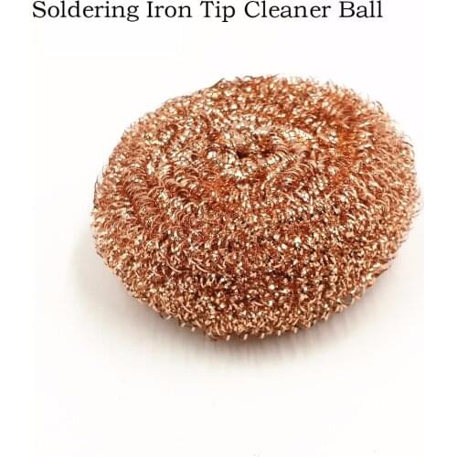 NOVFIX 10pcs Cleaner Solder Tip Cleaning Steel Wire Sponge Balls Welding Soldering Solder Iron Tip Cleaner Tool Steel Wire