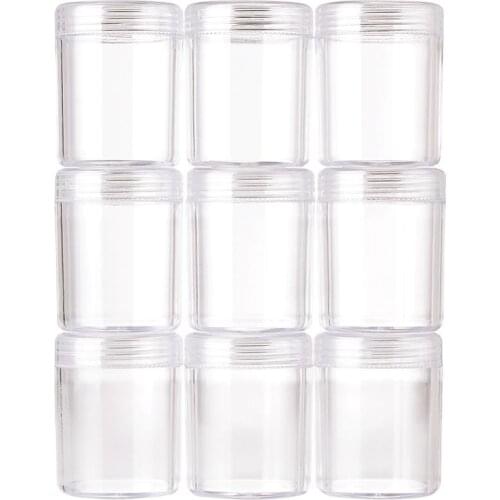 Plastic Bead Containers, Clear, 39x50mm