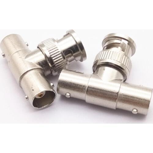 100pcs/lot T Shape 1 BNC Male to 2 BNC Female Splitter for CCTV BNC Male To Double BNC Female Adapter VD-CA28