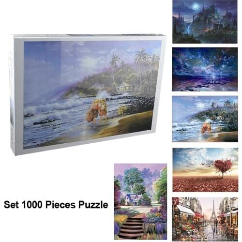 1000PCS Jigsaw Puzzles Beautiful Landscape Puzzle For Children Adults In Stock Dropshipping