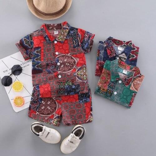 New Summer Fashion Cool Kid Baby Boy/Girls Clothes Print Short Sleeve Shirt+Shorts 2pc/Sets Toddler Infant Kids Outfits Clothing