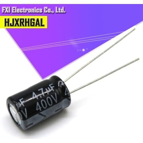 20PCS 400V4.7UF 8*12mm 4.7UF 400V 8*12 Electrolytic capacitor New original