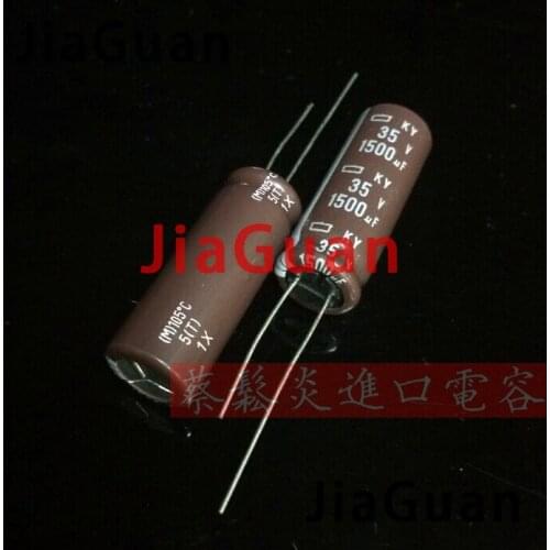 20pcs NEW CHEMI-CON NIPPON KY 35V1500UF 12.5x35MM electrolytic Capacitor 1500UF 35V NCC ky 35v 1500uf