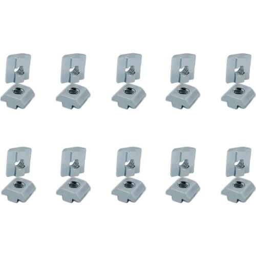 20PCS Slide in T Nut,Sliding Nut for 40x40 Aluminum Extrusions Frame with Profile 40Sereis 8mm Slot for CNC Router Build Rail