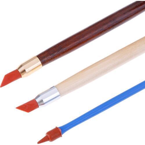3Pcs Silicon Rubber Shaper Pen Double-head Pottery Clay Sculpture Tools Pottery Ceramics Carving Modeling Shaping Tool