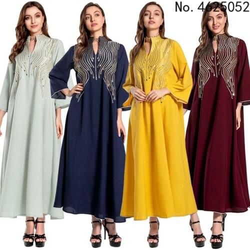 African Dresses for Women Summer 2021 New African Women Long Sleeve Solid Color Long Dress African Clothes Women