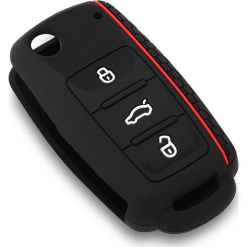 Car Key Case For Volkswagen VW Passat Golf Jetta Bora Polo Sagitar Tiguan Auto Key Bag Cover Protector Silicone