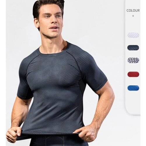 T-shirts Man Basketball Short Sleeve Fitness Shirts Summer Men Gym Sportswear Compression Sporting Soccer Sports Tops t shirts