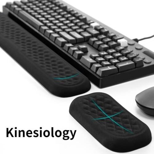 Wrist Rest Mouse Pad Memory Foam Superfine Fibre Wrist Rest Pad Ergonomic Mousepad for Typist Office Gaming PC Laptop