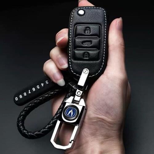 Leather Car Key case cover For Changan CS75 PLUS CS85 COUPE CS95 CS25 CS35PLUS Car remote control accessories 2019 2020 2021