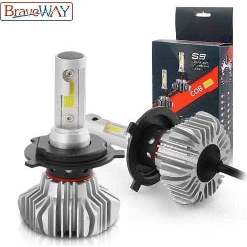 BraveWay LED COB Chip Car Headlight H4 LED H7 9005 HB3 9006 HB4 H11 H8 H1 Car Bulb 10000LM 6500K 12V for Motorcycle Automobile
