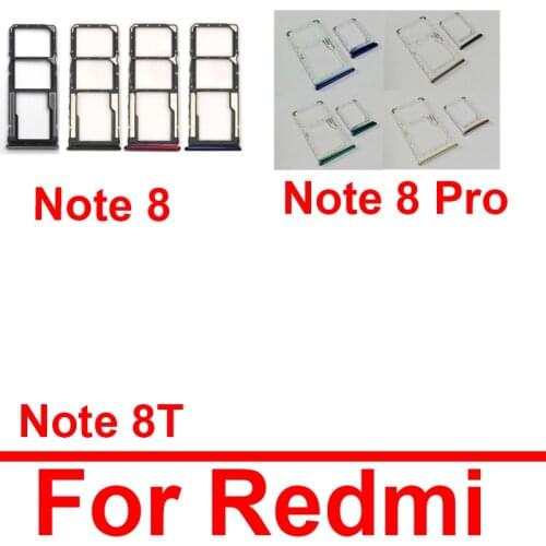 Micro Sim Card Tray For Xiaomi Redmi Red Rice Note 8 Note8 Pro G7 Micro SD Reader Sim Card Holder Slot Replacement Parts